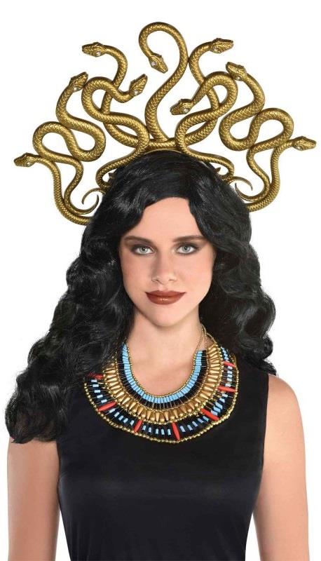 Medusa Gold Snakes Headband Adult Costume Accessory