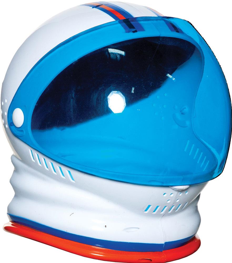 White Blue Space Astronaut Helmet Adult Costume Accessory