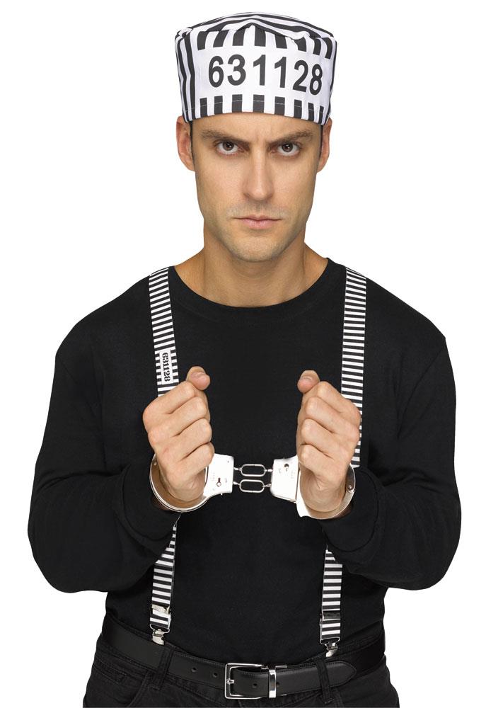 Suspender Prisoner Adult Costume Kit