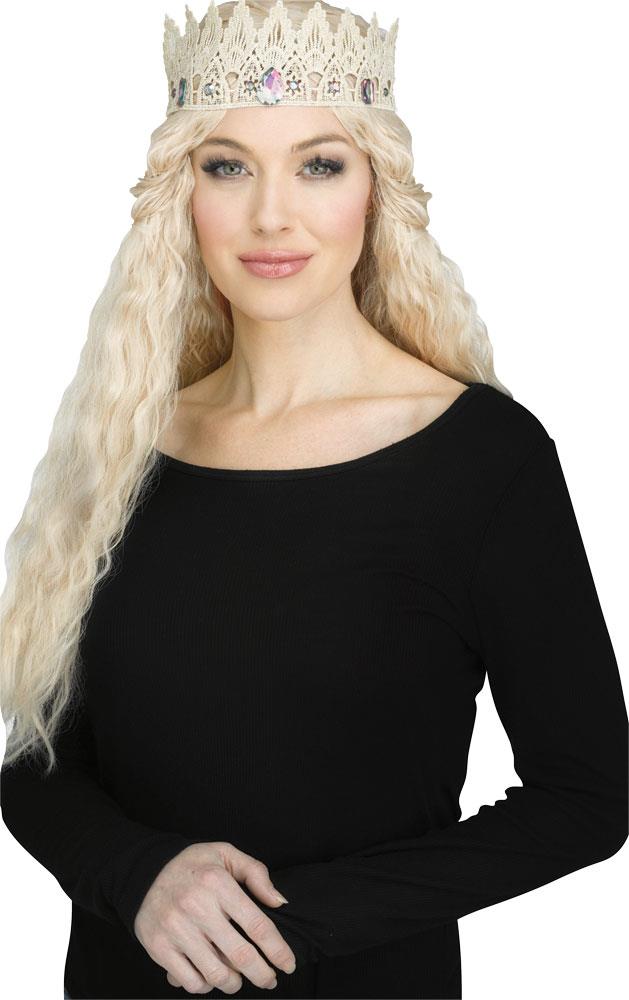 Gold Lace Crown Adult Costume Accessory