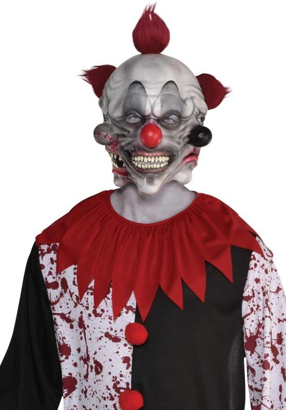 Three Headed Horror Clown Latex Adult Mask