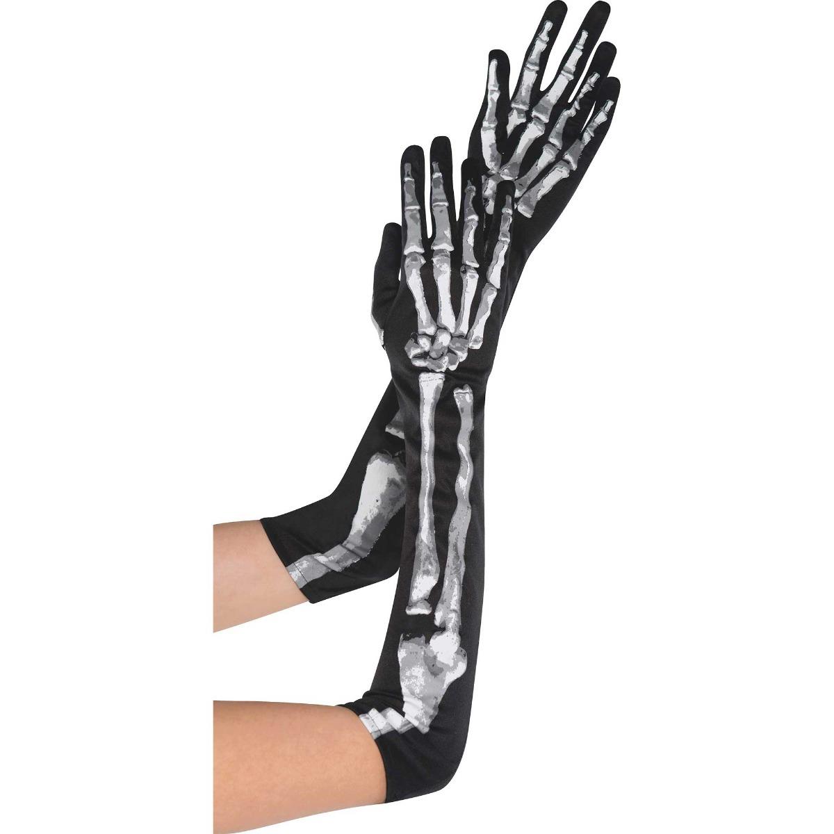 Skeleton Design Long Adult Gloves