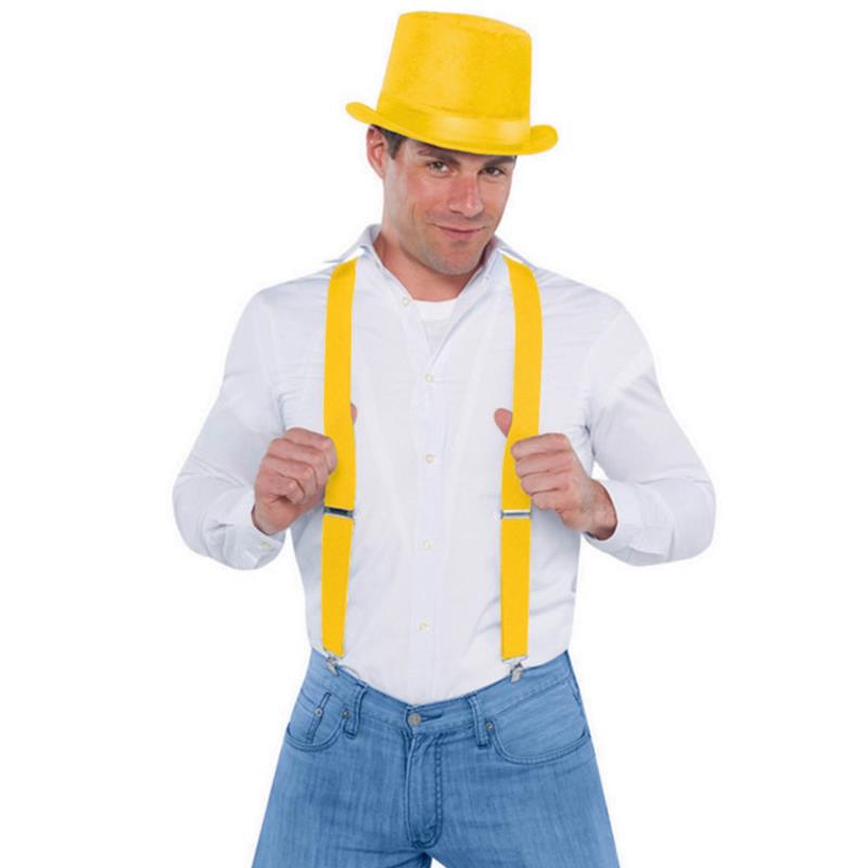 Yellow Suspenders Adult Costume Accessory