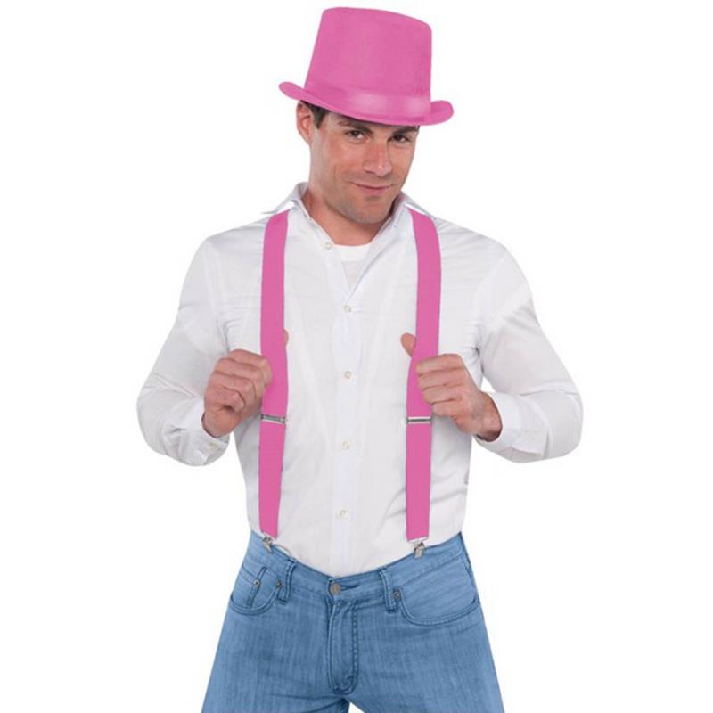 Pink Suspenders Adult Costume Accessory