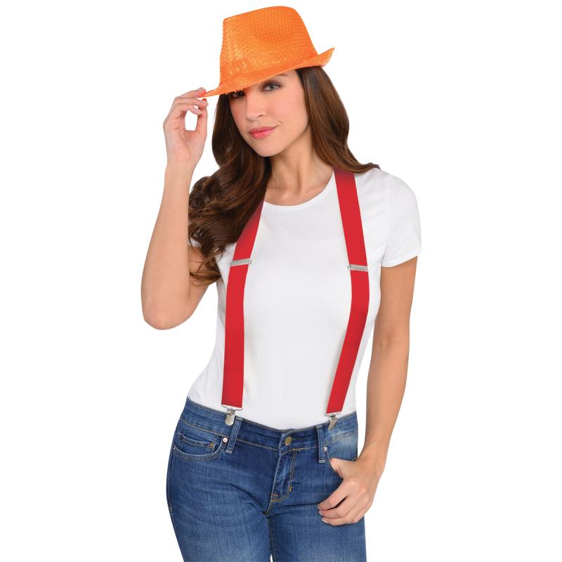 Red Suspenders Adult Costume Accessory