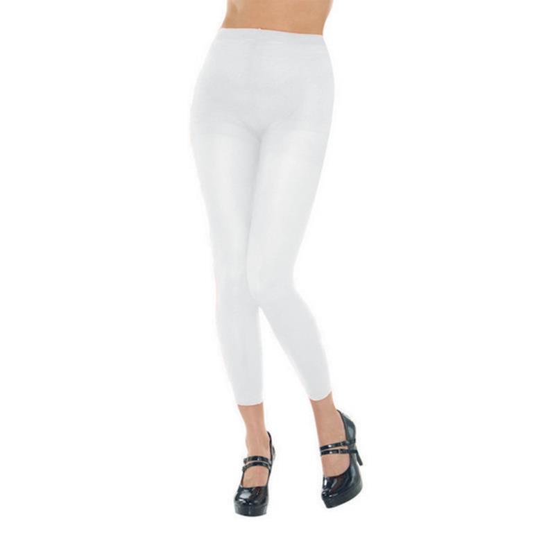 White Footless Adult Tights