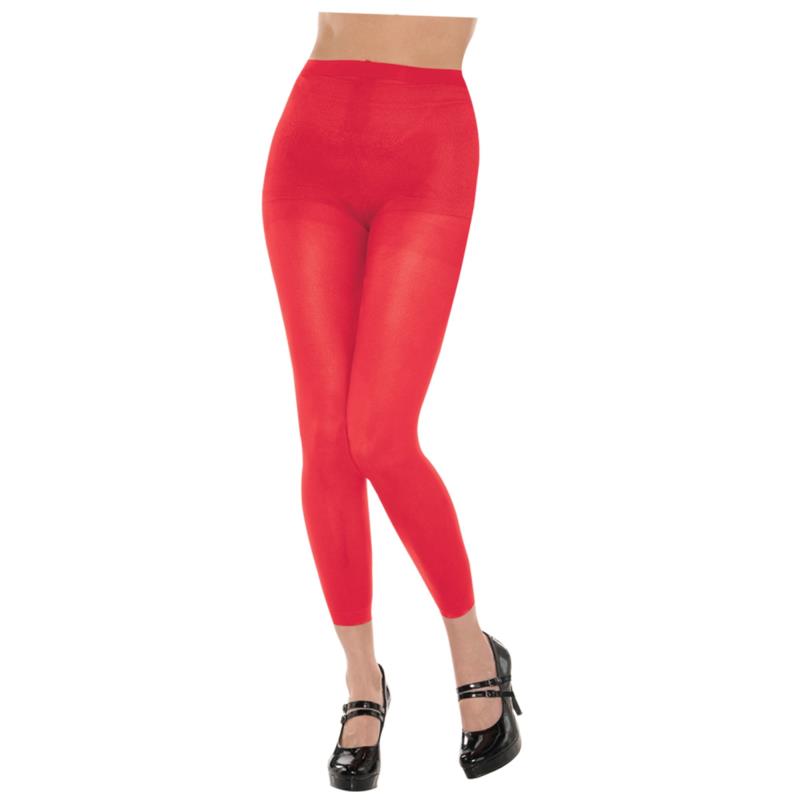 Red Footless Adult Tights
