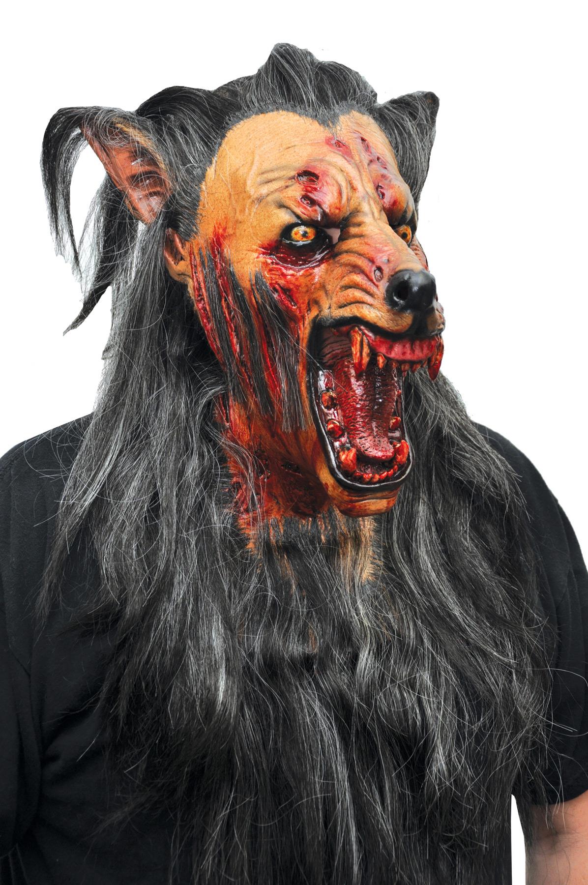Brown Wolf Latex Adult Mask