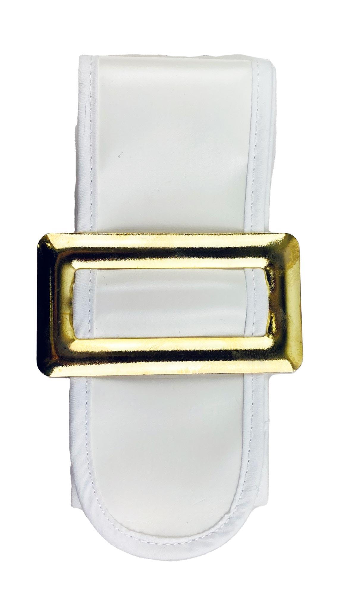 White Slide Buckle Belt Adult Costume Accessory
