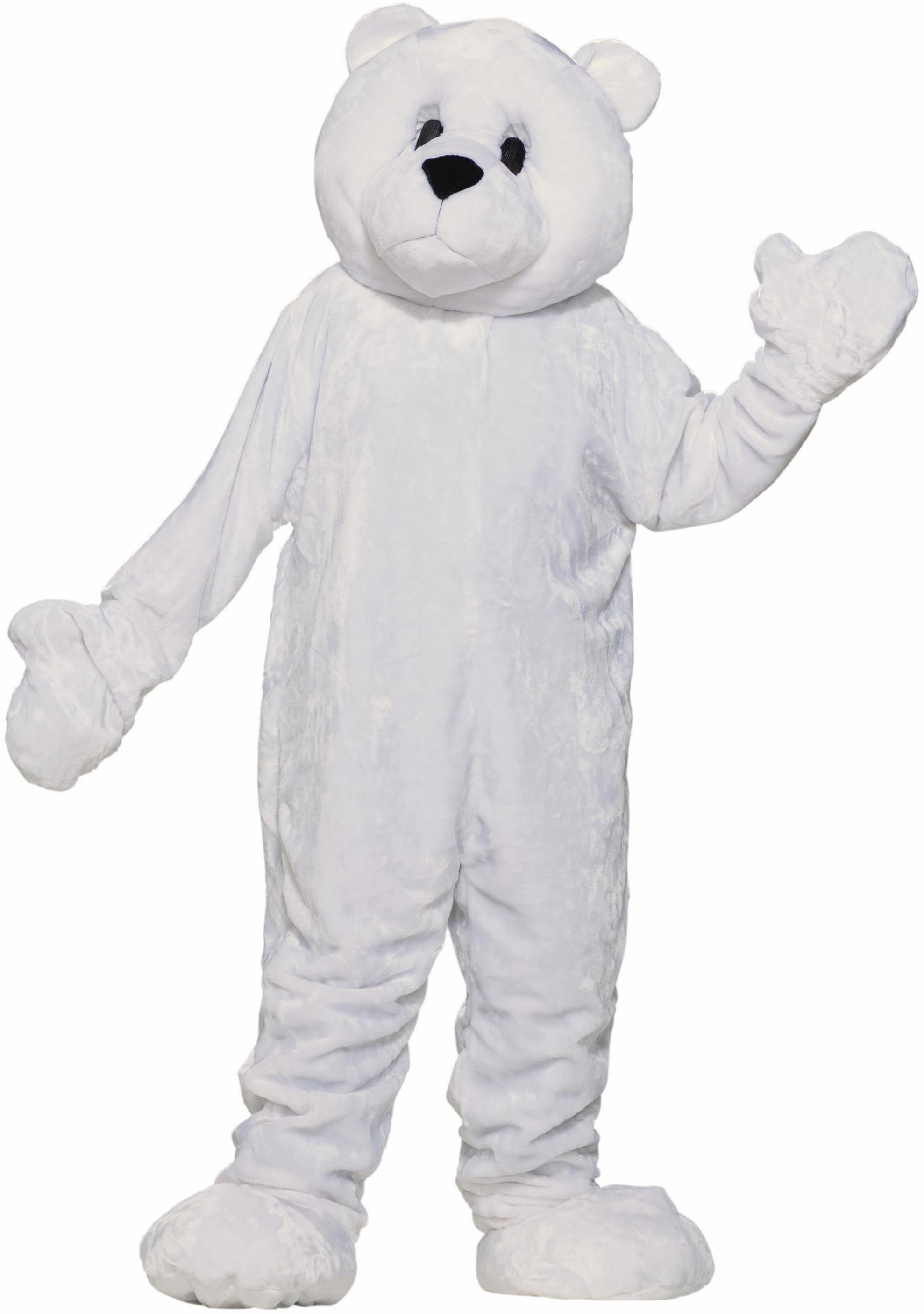 Polar Bear Plush Economy Mascot Adult Costume