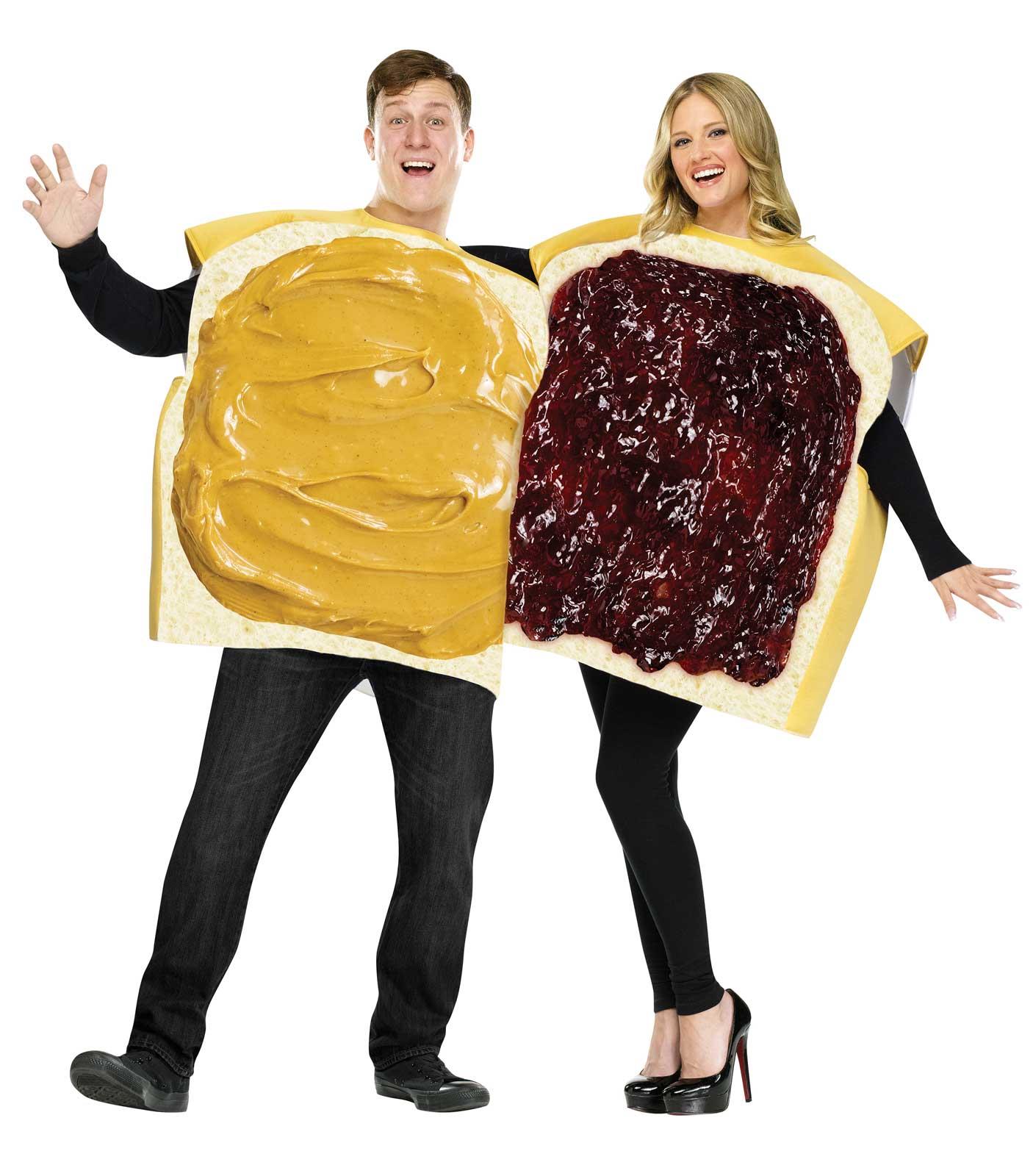 Peanut Butter and Jelly Couples Adult Costume