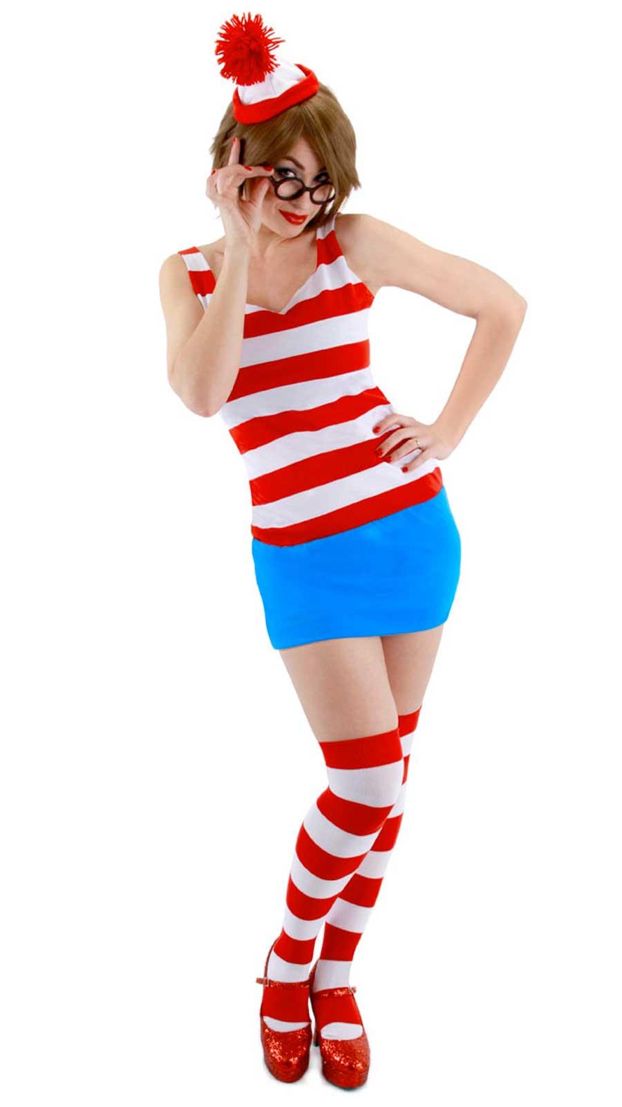 Where's Waldo Wenda Sexy Adult Costume