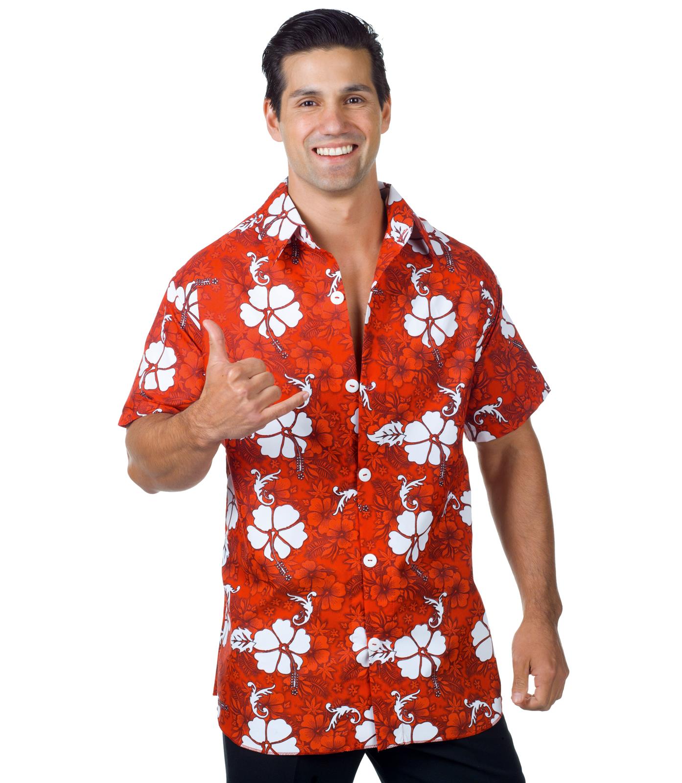 Red Hawaiian Adult Shirt