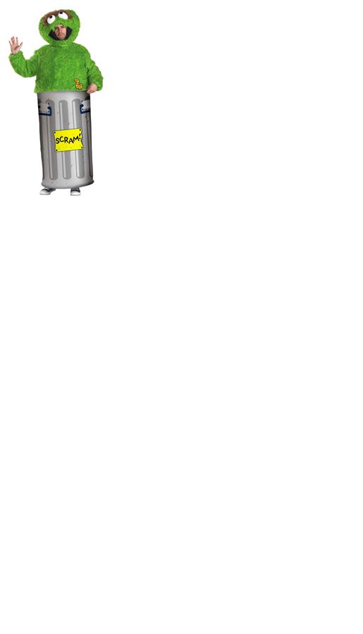 Sesame Street Oscar the Grouch Adult Costume 42-46
