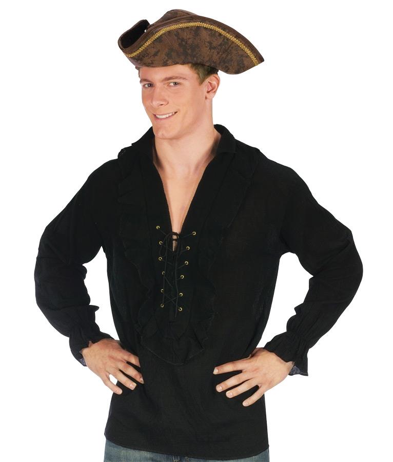 Fancy Black Pirate Adult Shirt