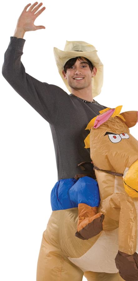 Riding on Horse Cowboy Inflatable Adult Costume