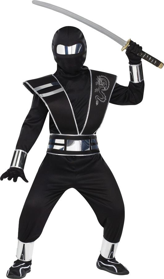 Silver Mirror Ninja Child Costume