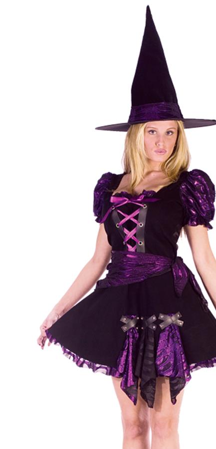 Witch Purple Punk Adult Costume