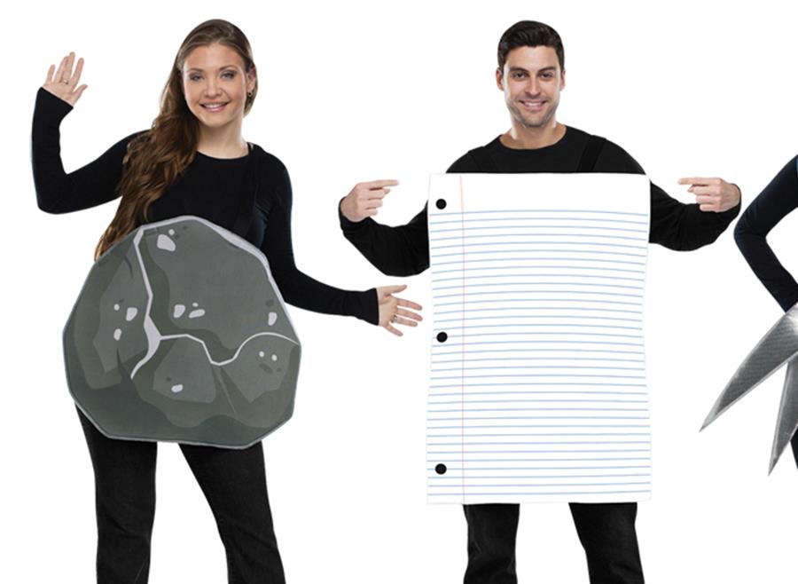 Rock Paper Scissors Adult Group Costume