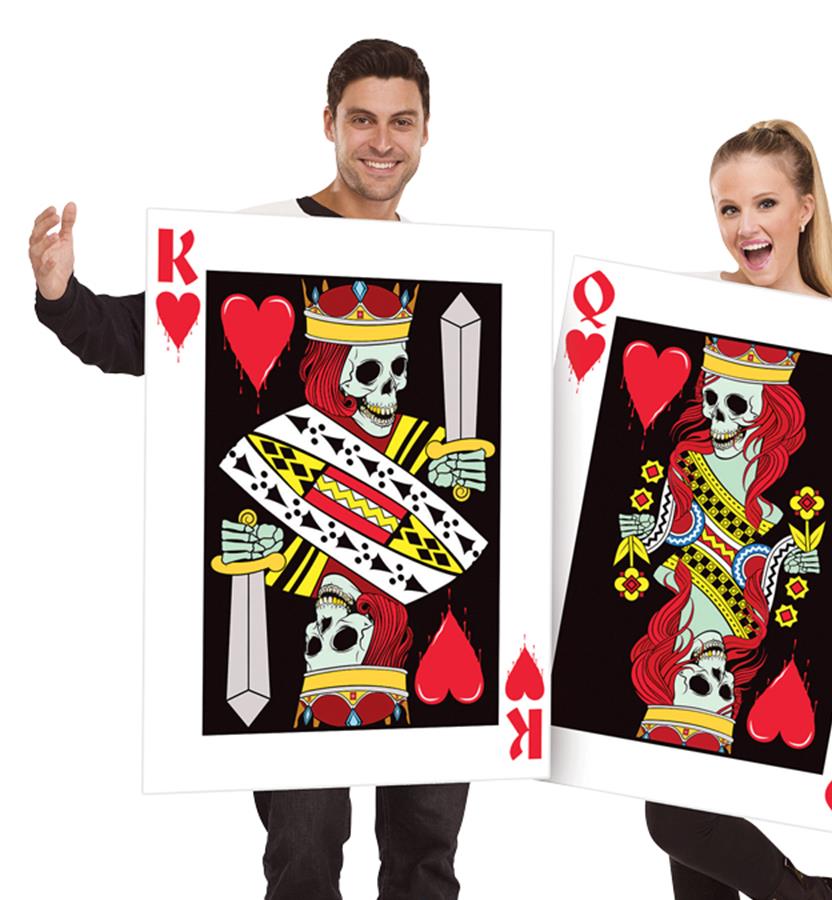King and Queen of Hearts Cards Adult Couples Costume