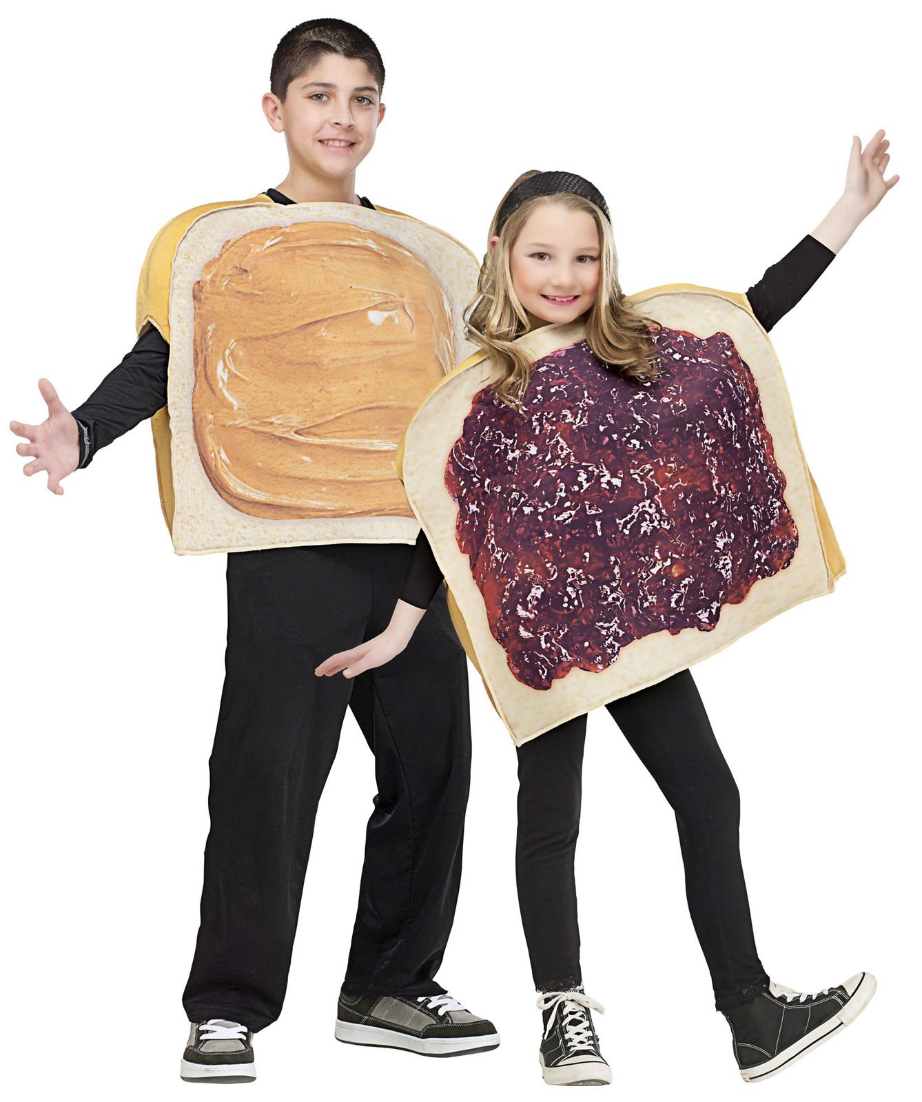 Peanut Butter & Jelly Child Couples Costume