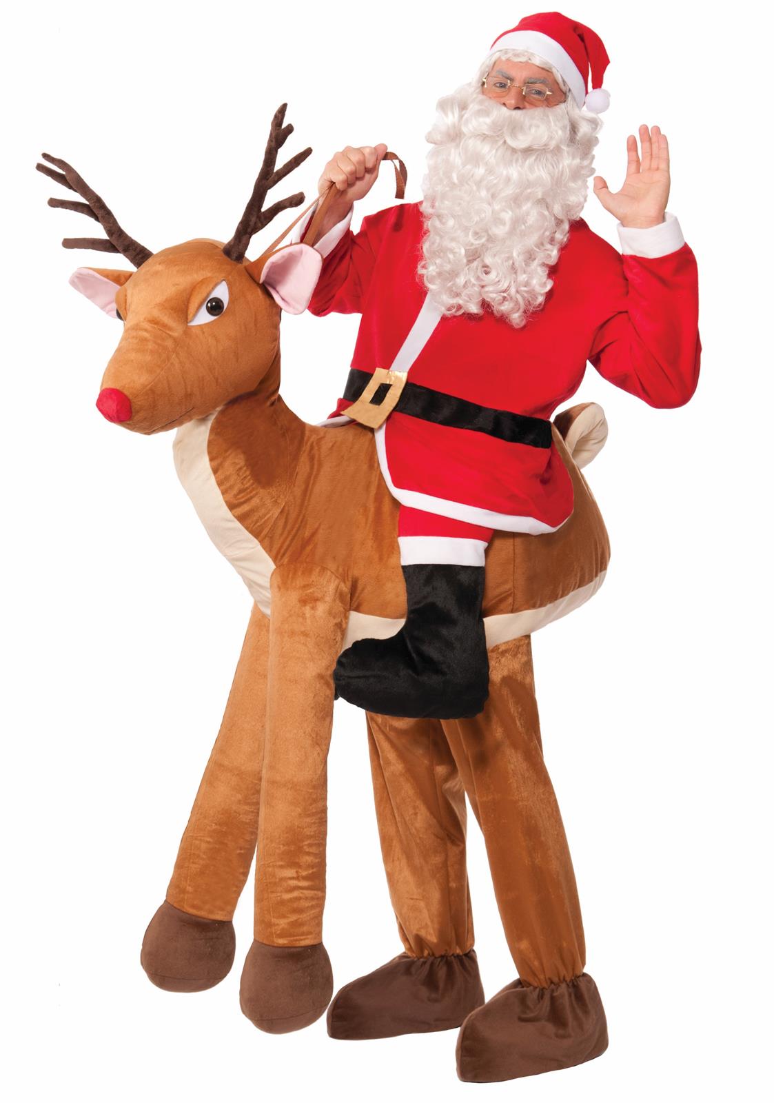 Santa Ride on Reindeer Adult Costume