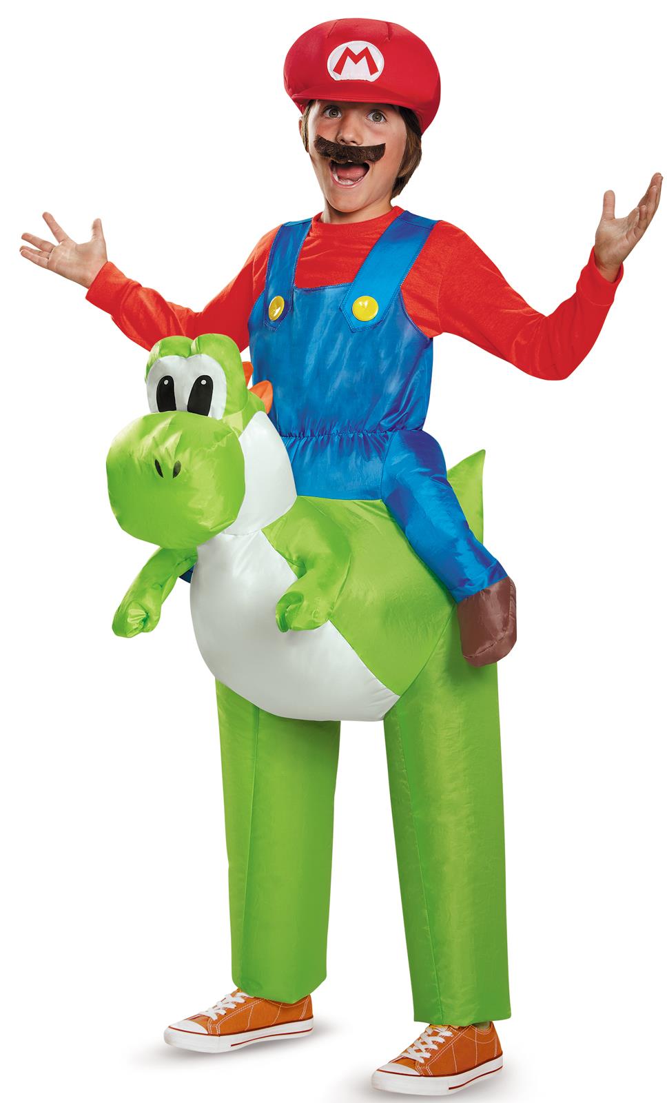 Super Mario Bros. Mario Riding Yoshi Inflatable Child Costume