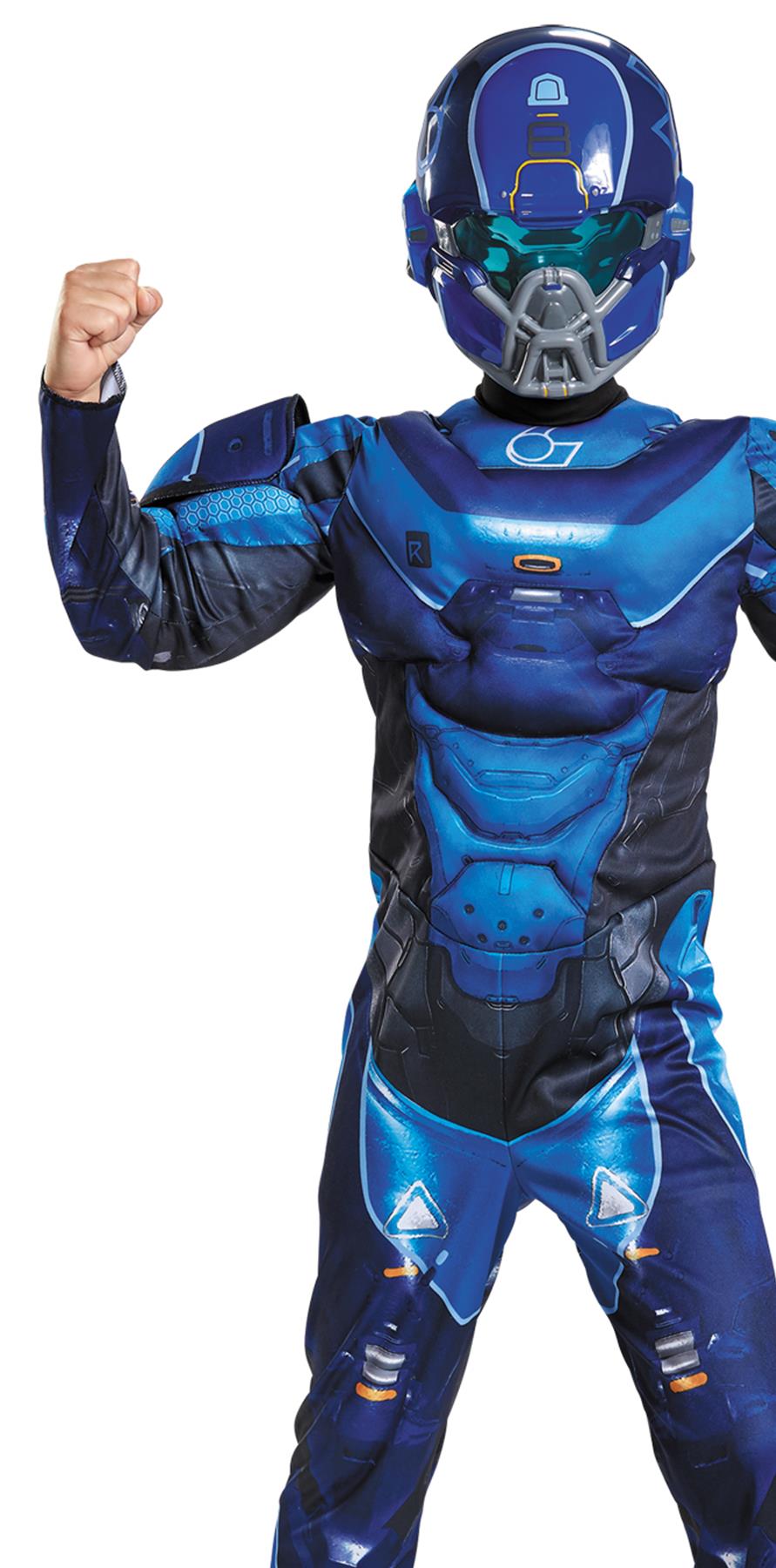 Halo Blue Spartan Muscle Child Costume