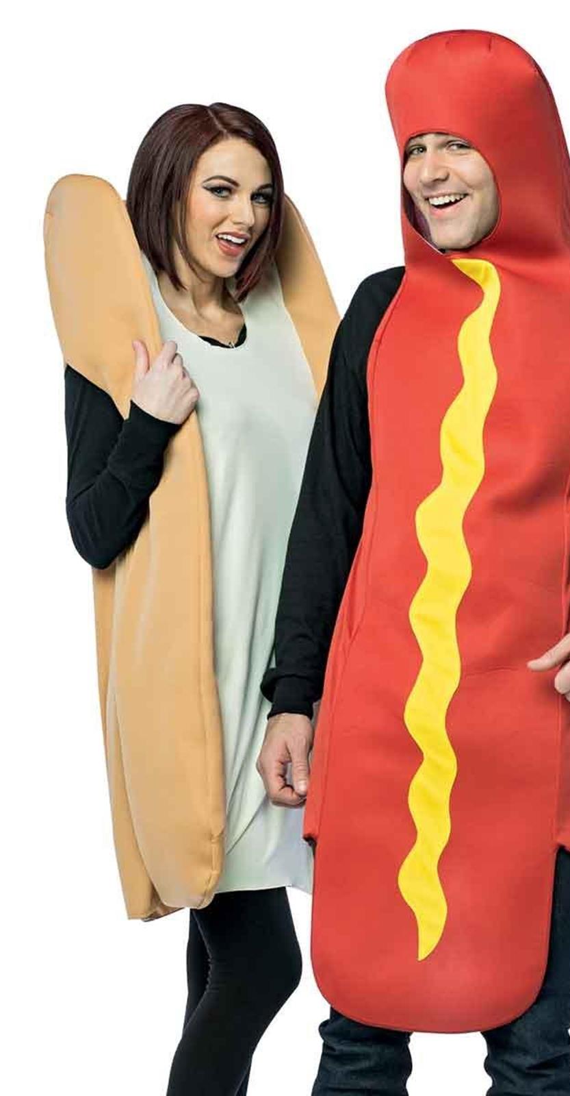 Hot Dog and Bun Adult Couples Costume