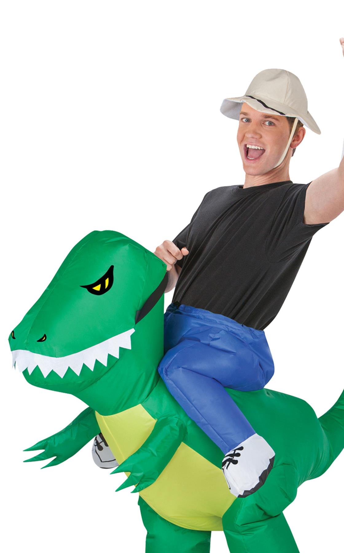Inflatable Dinosaur Rider Adult Costume