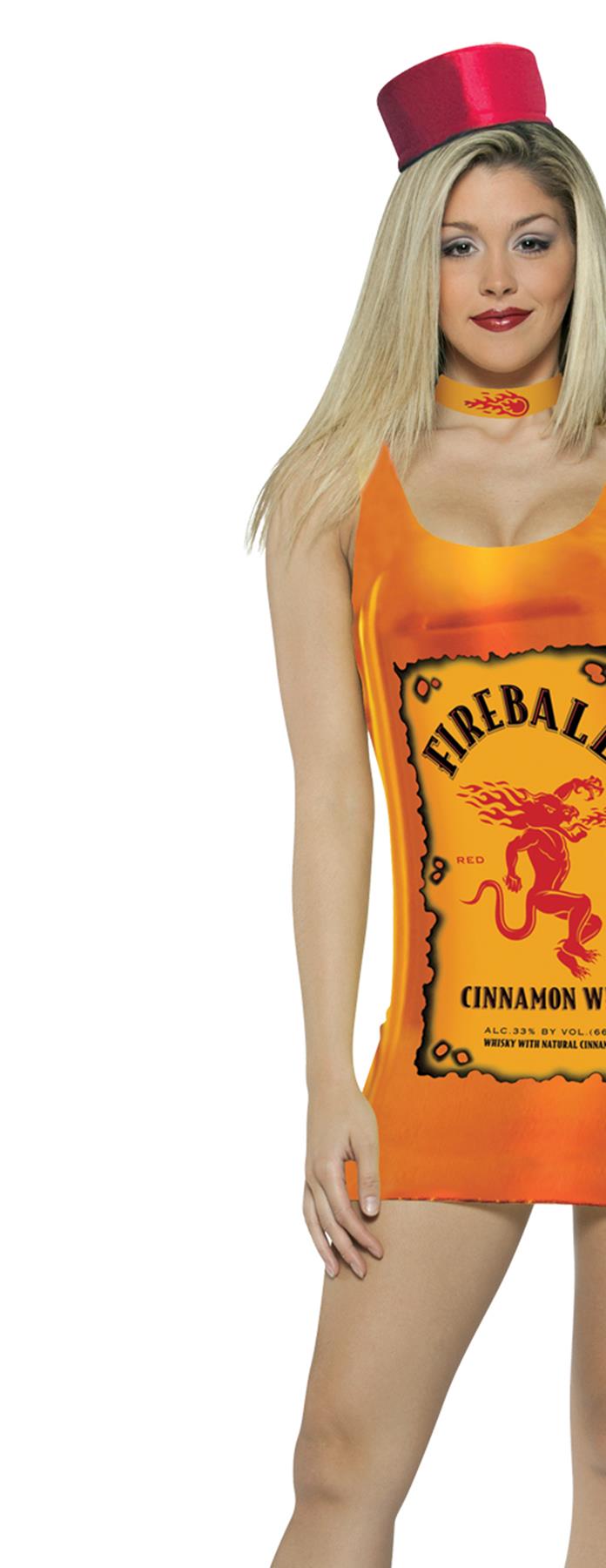 Fireball Whiskey Bottle Tank Dress Adult Costume