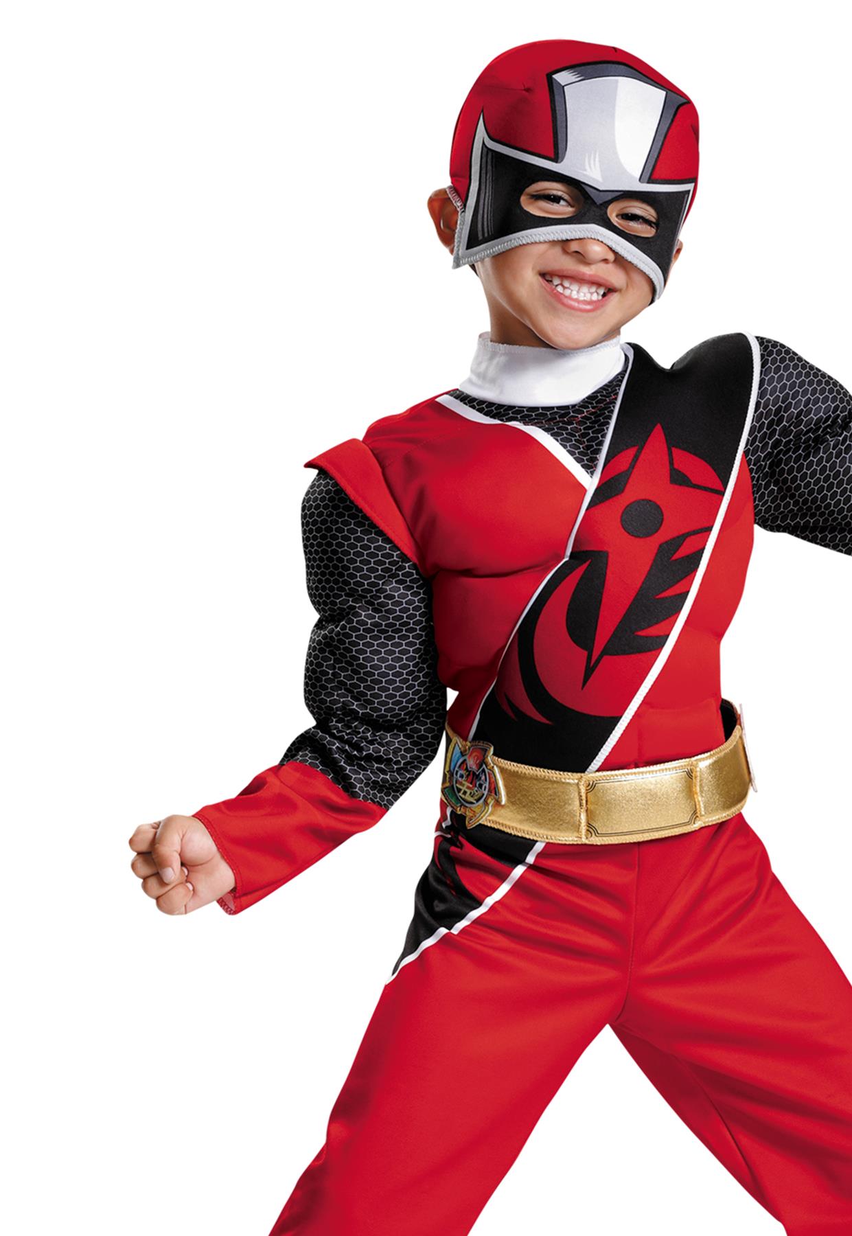 Power Rangers Ninja Steel Red Ranger Muscle Child Costume
