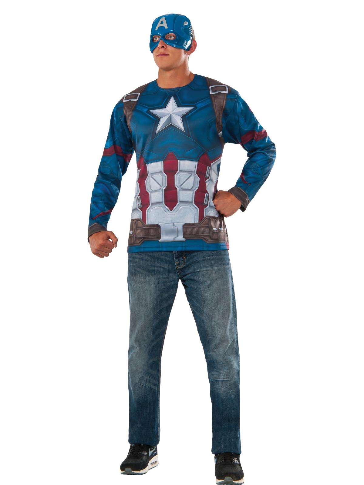 Captain America Top Adult Costume