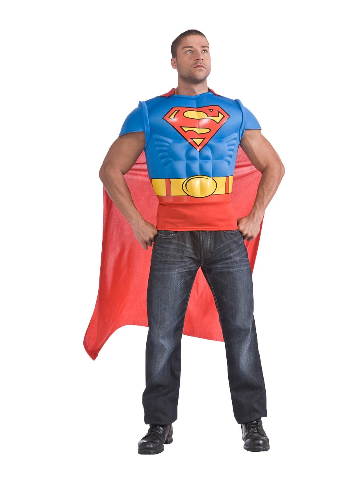 Superman Muscle Chest Shirt Adult Costume