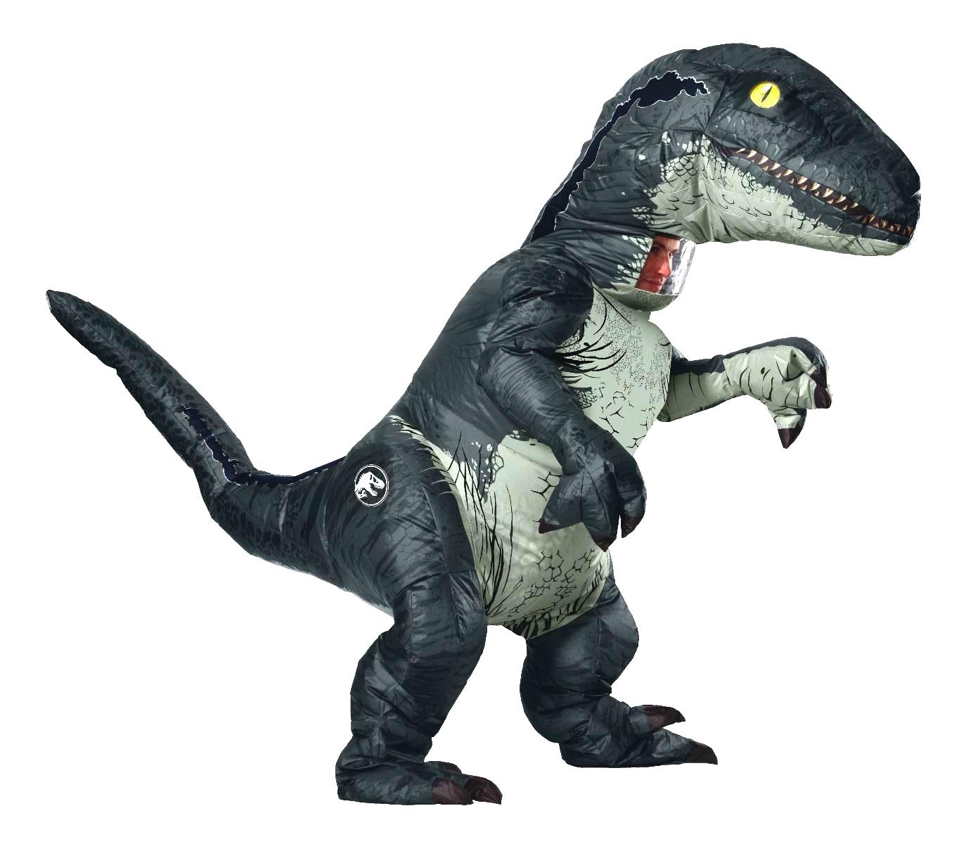 Jurassic World Blue Velociraptor Inflatable Sound Adult Costume