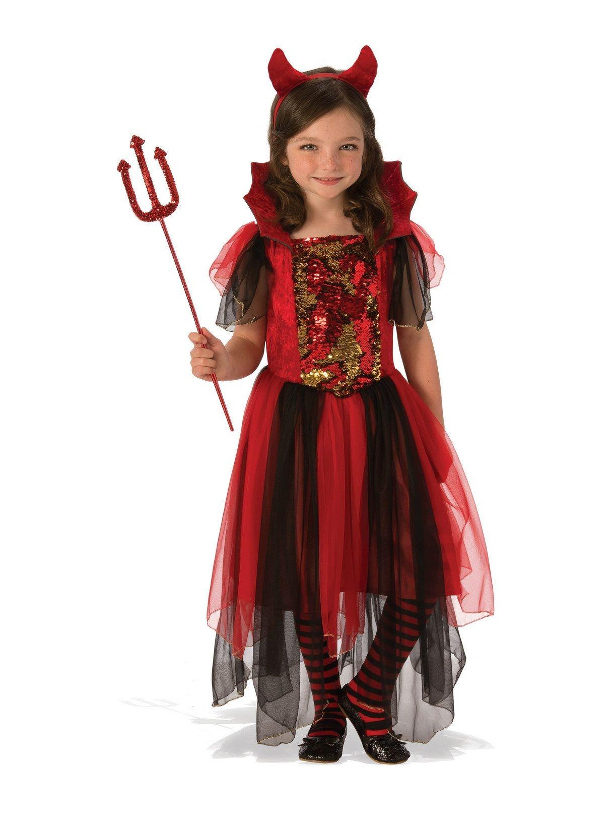 Colour Magic Devil Girl Child Costume