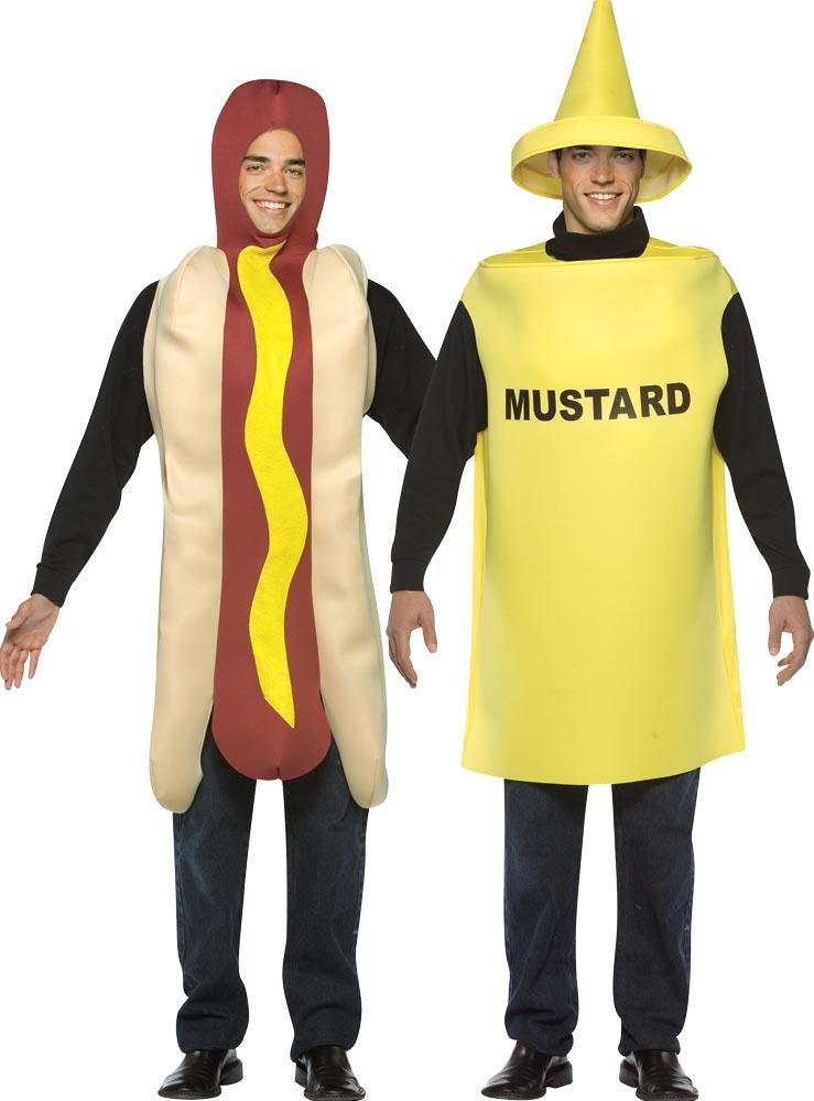 Hot Dog and Mustard Adult Couples Costume