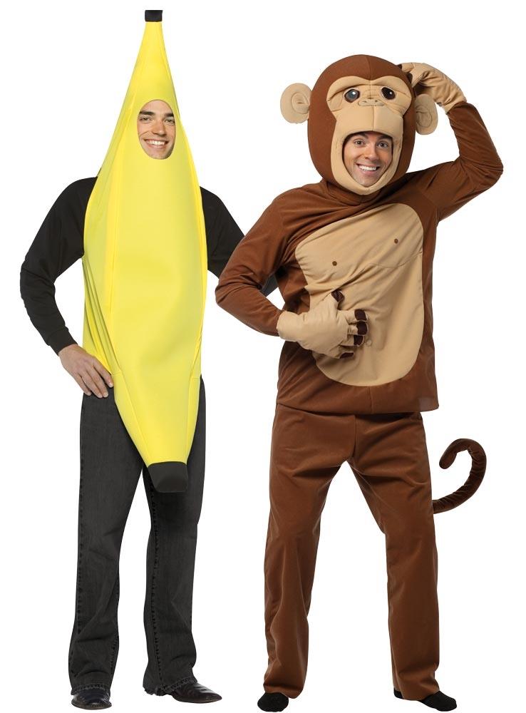 Banana and Monkey Adult Couples Costume