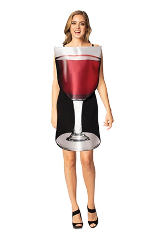 Get Real Glass of Red Wine Dress Adult Costume