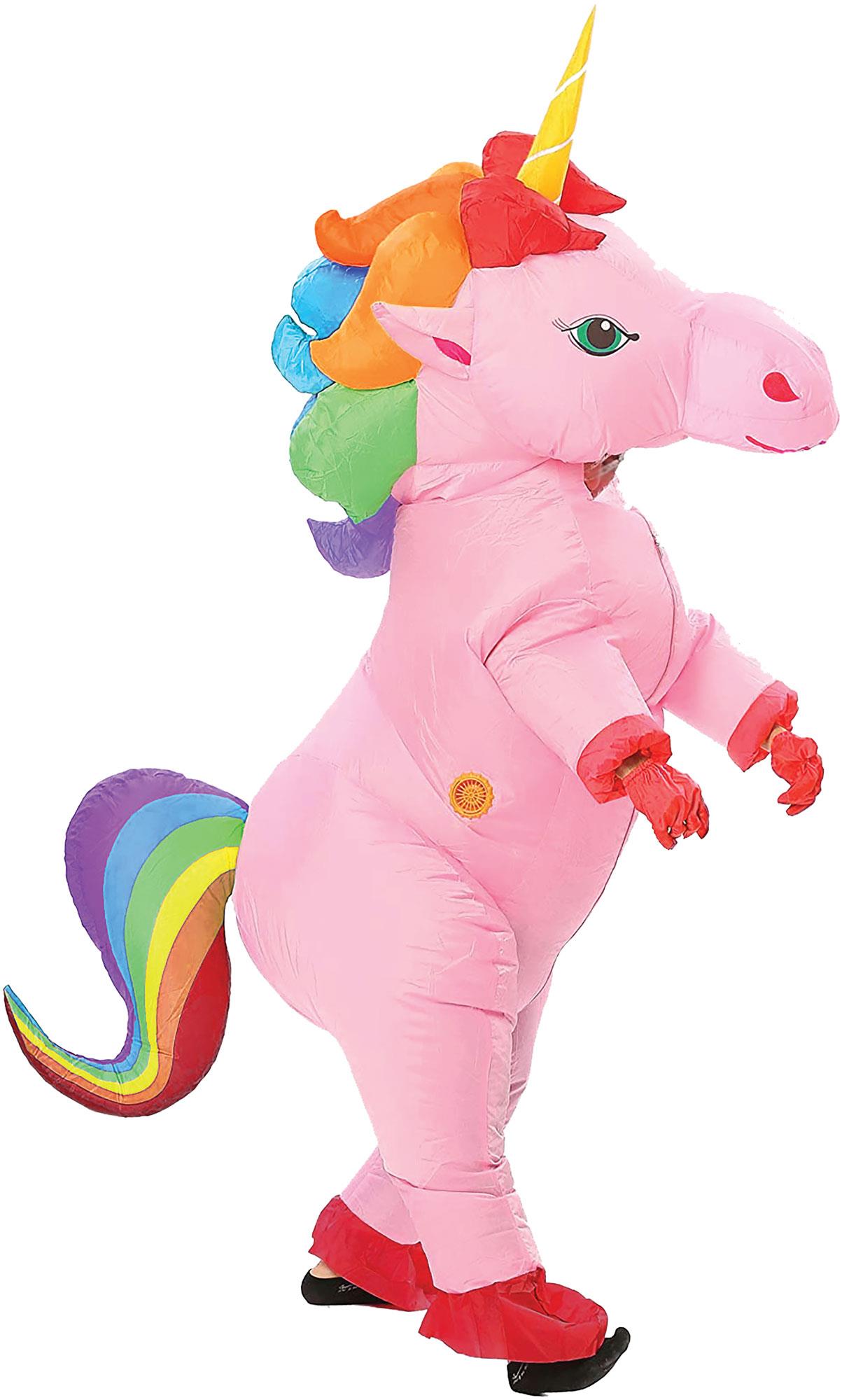 Pink Unicorn Inflatable Adult Costume