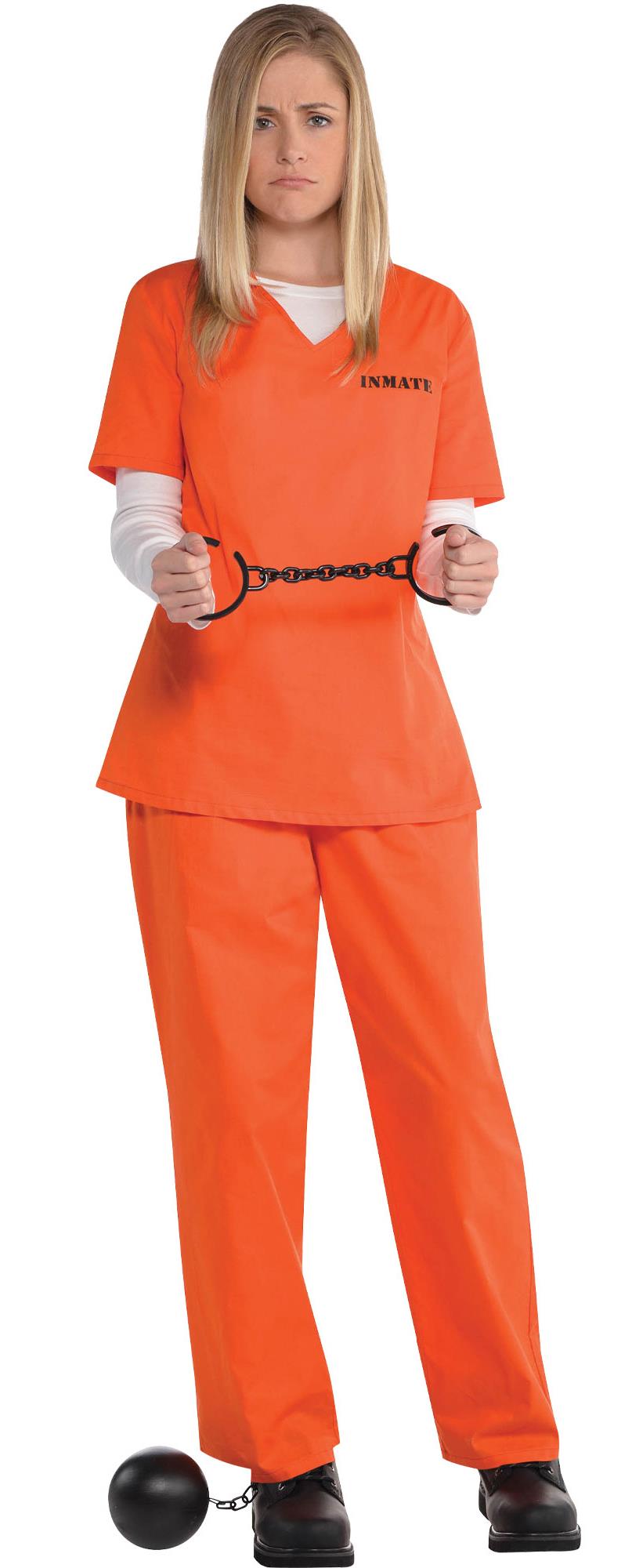Orange Inmate Woman Adult Costume