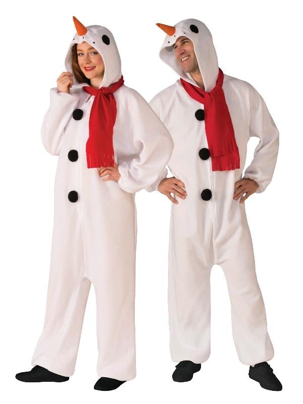 Snowman All in One Jumpsuit Adult Costume