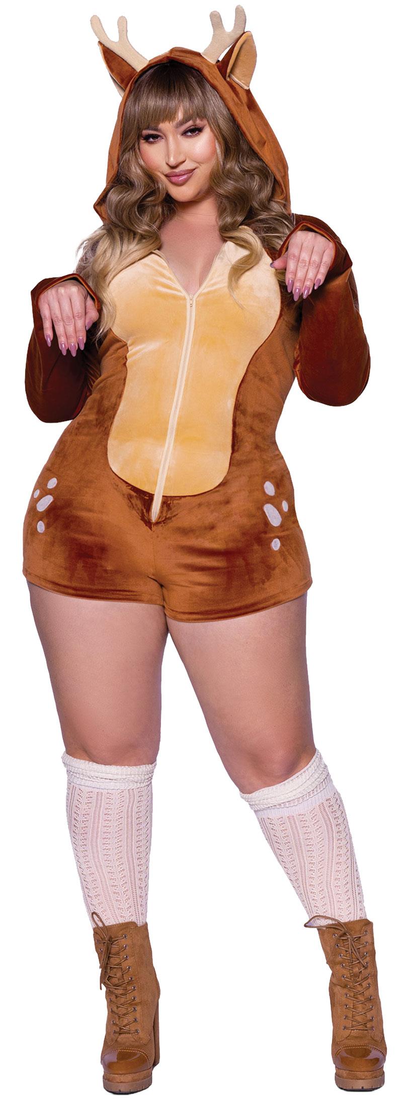 Romper Comfy Fawn Adult Plus Costume