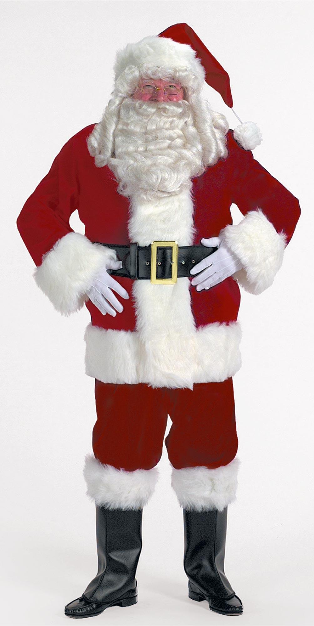 Burgundy Velvet Santa Suit Adult Costume