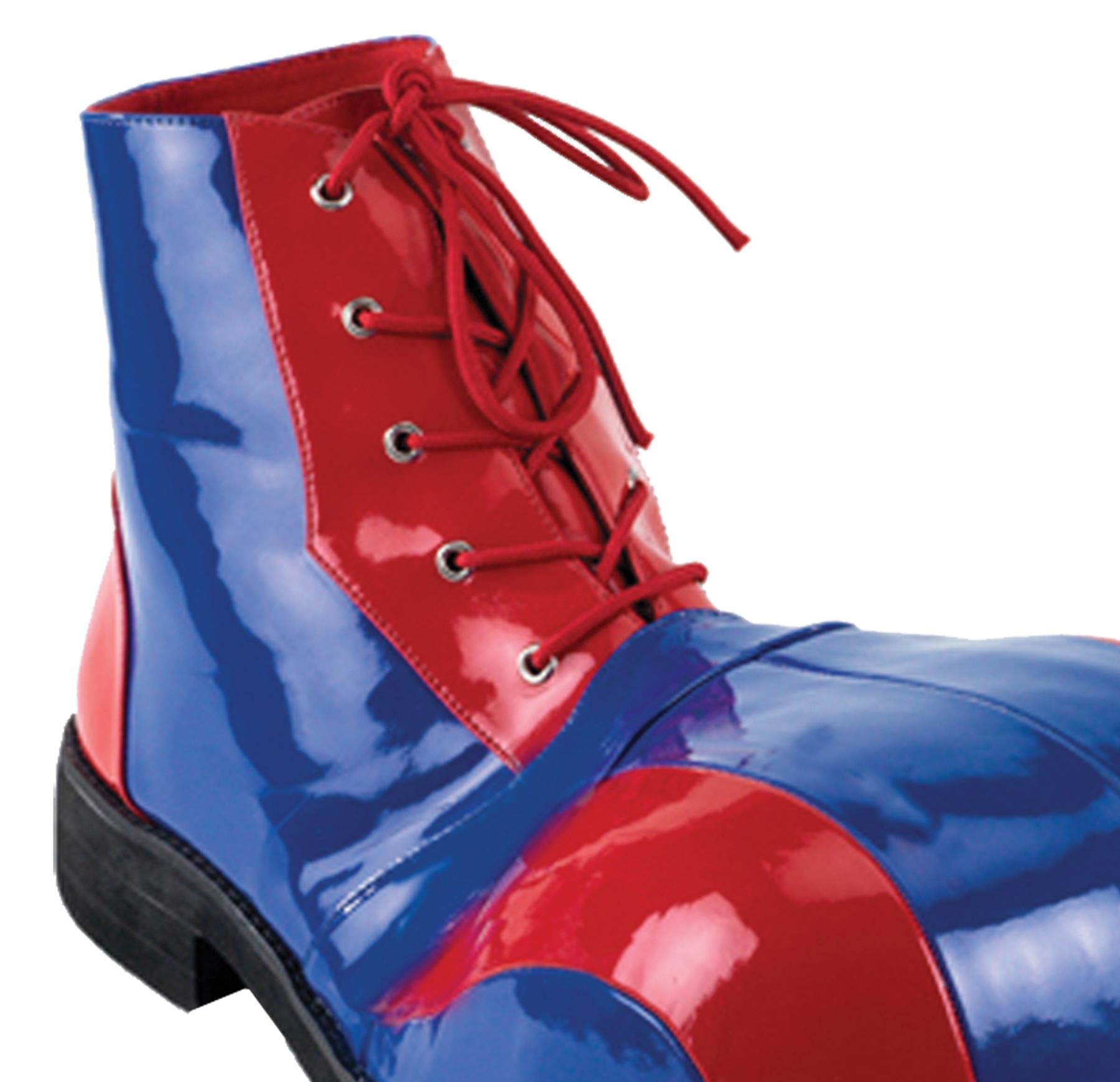 Clown Red Blue Pattern Adult Shoes