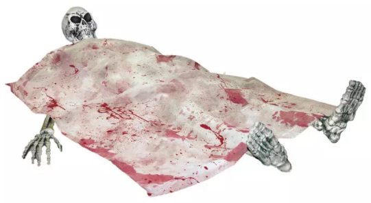 Skeleton Death Bed Halloween Prop