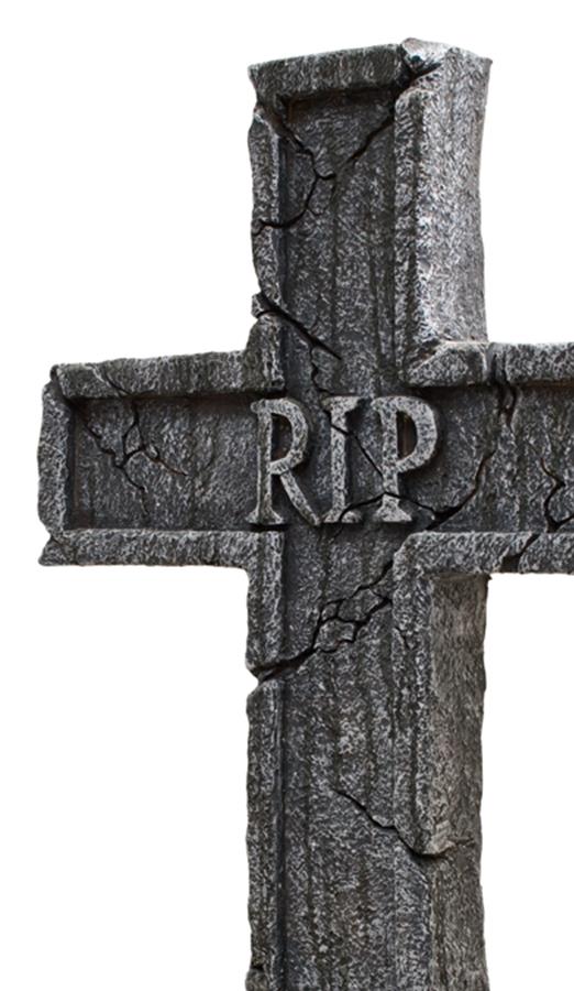 Rest in Peace Cross Tombstone Halloween Prop