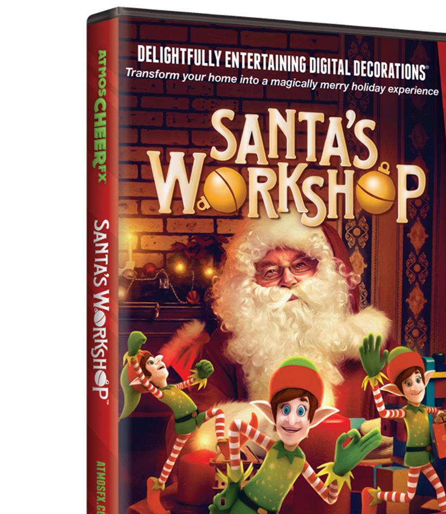 AtmoscheerFX Santa's Workshop DVD Digital Christmas Decor