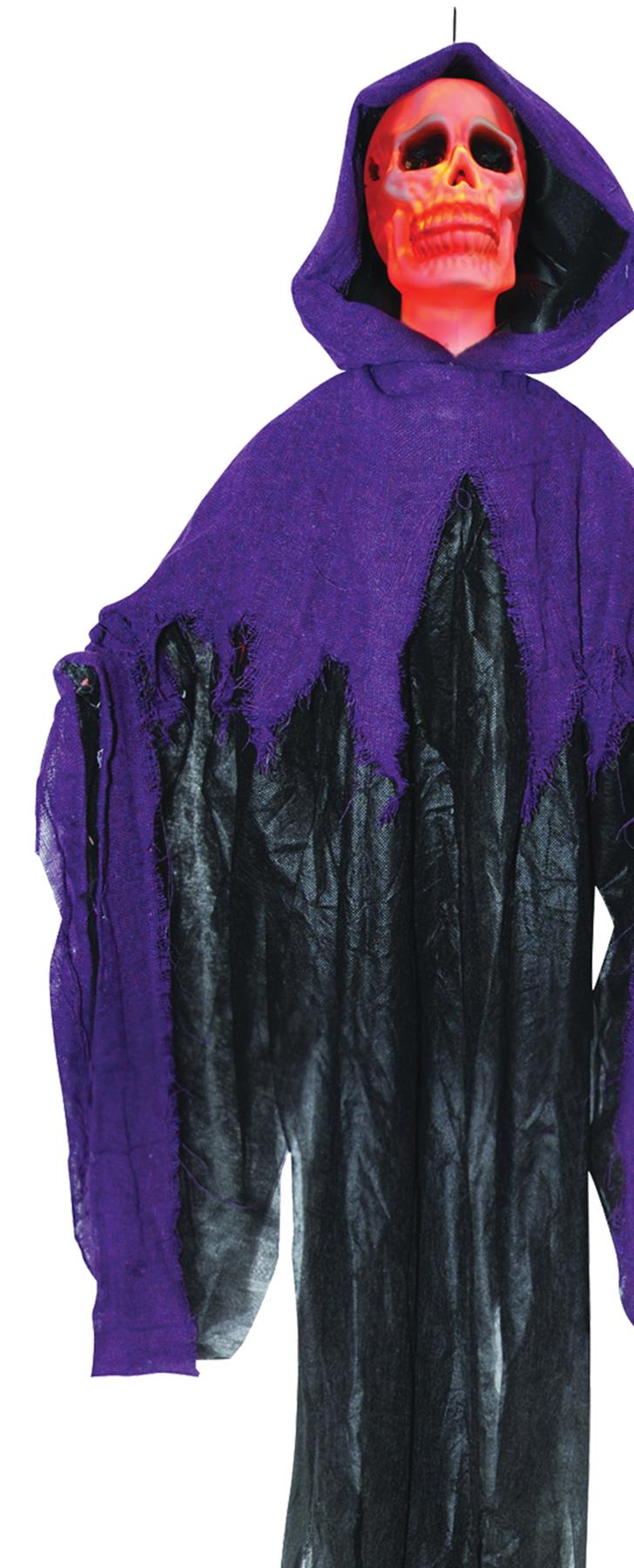 Hanging Skull Reaper Fire and Ice Halloween Prop