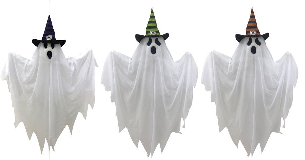 Witch Hat Ghost Halloween Props Set of 3